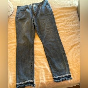 Loft frayed bottom jeans